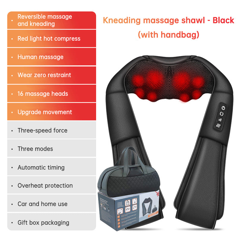Kneading massage shawl massager SKG cervical spine massager household electric waist and back hot compress massager With bag - V.I.P Digital Presence