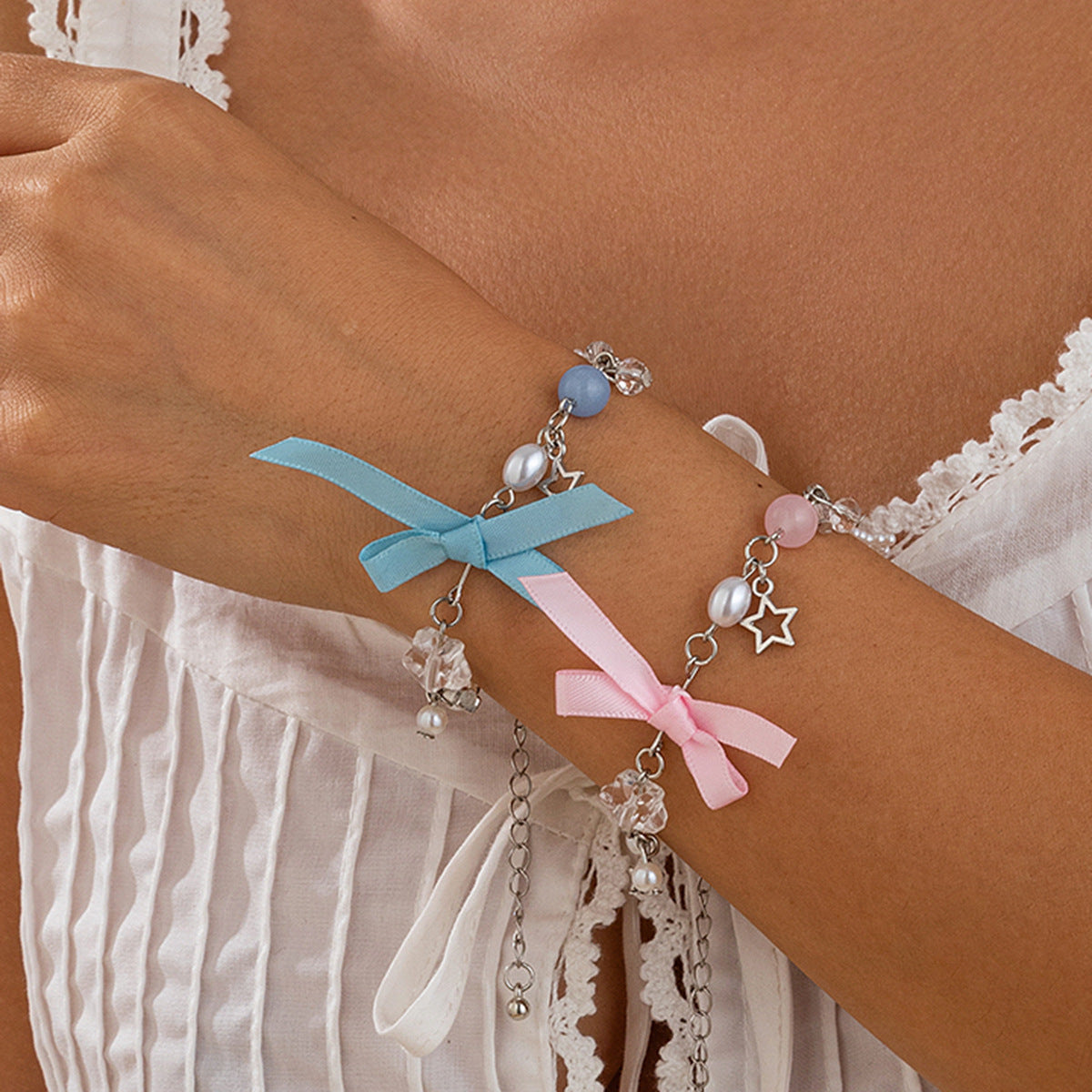 Small Fresh Butterfly Combined with Gold Bracelet Set, Rural Style Multi Element Pearl Bracelet - V.I.P Digital Presence