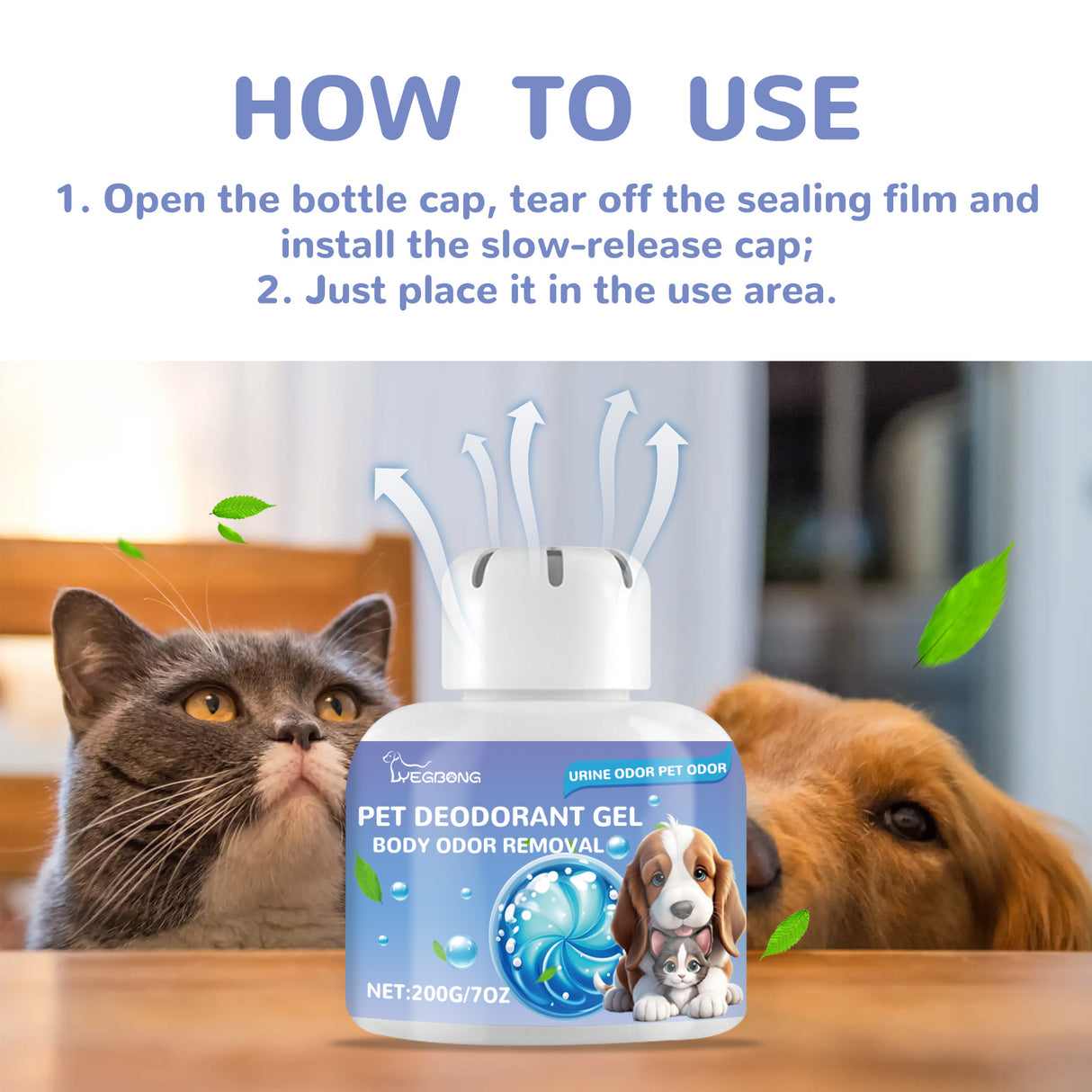 Pet Deodorant Gel, Cat And Dog Body Kennel Cattery Clean Odor Air Fresh Deodorizing Gel - V.I.P Digital Presence