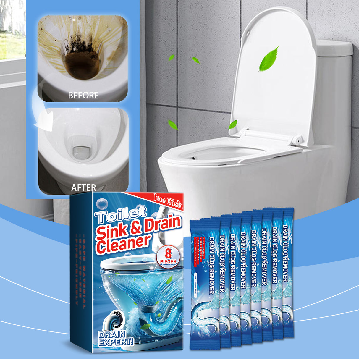 Toilet Dredging Cleaning Powder, Toilet Toilet Drainage Pipe Anti-Blockage And Odor Cleaning Powder - V.I.P Digital Presence