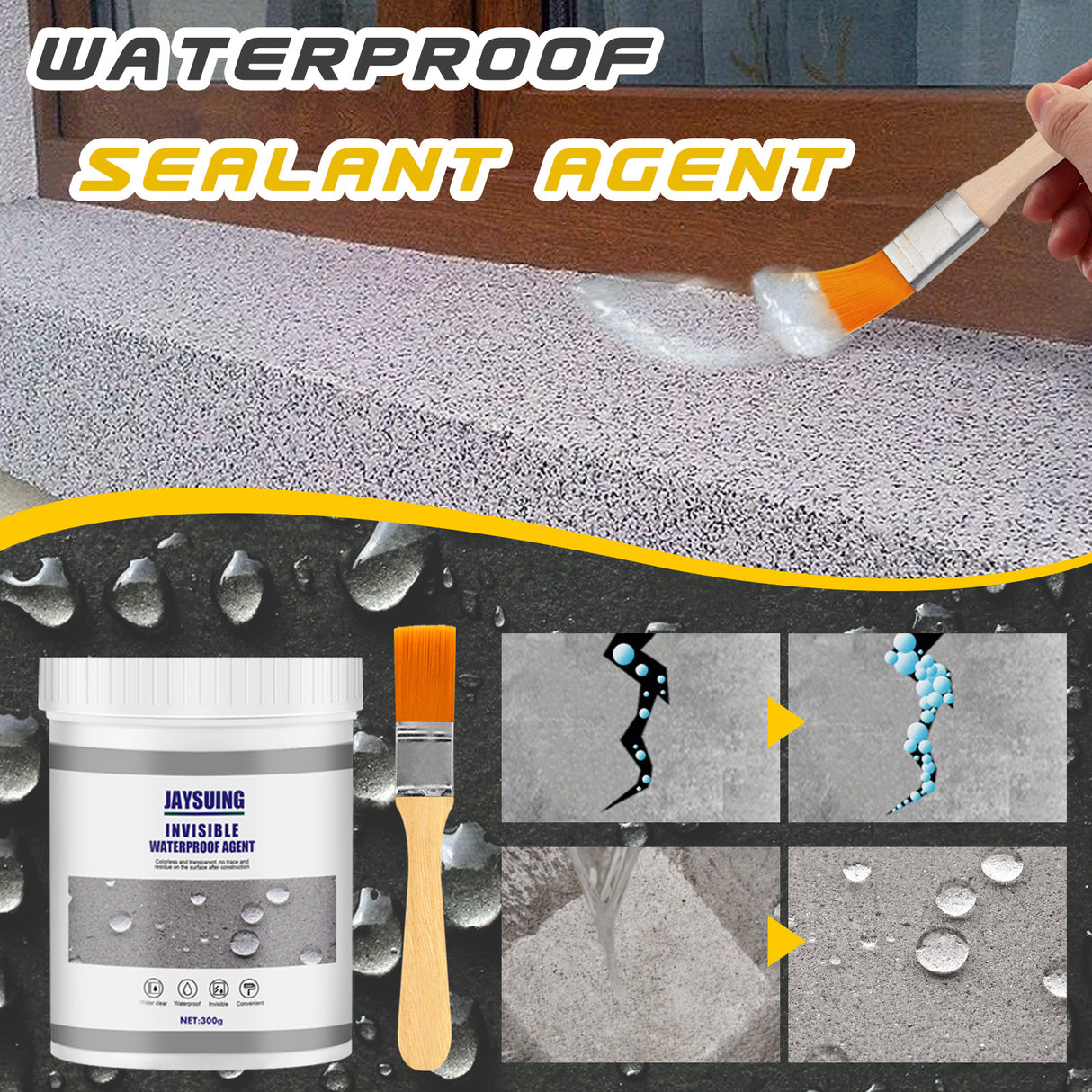 Jaysuing Bathroom Waterproofing Agent Anti-Leakage Water Plugging And Repairing The Outer Wall Of The Kitchen Without Smashing Bricks To Repair Leakage Sealing Paint - V.I.P Digital Presence