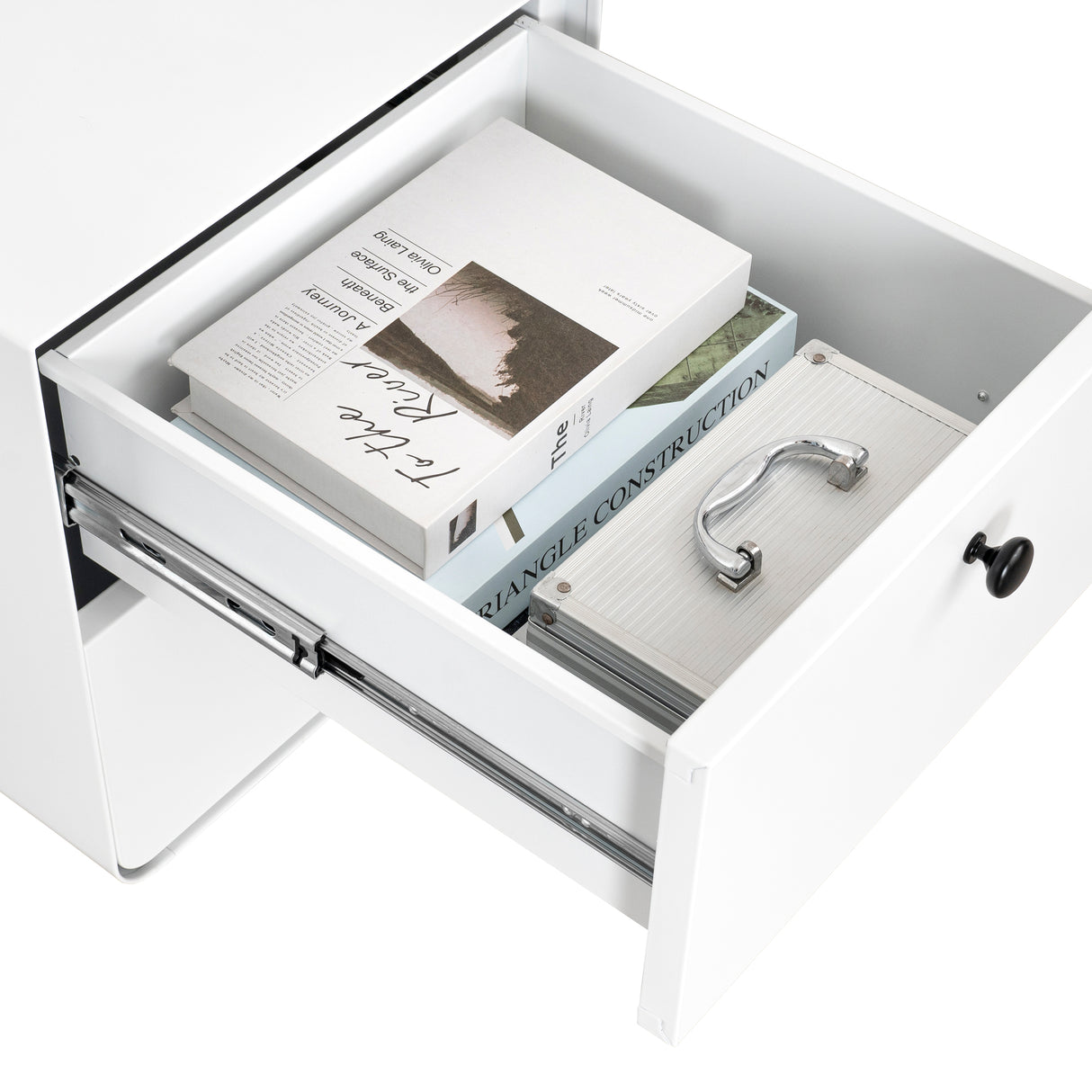 Modern Night Stand Storage Cabinet for Living Room Bedroom Steel Cabinet