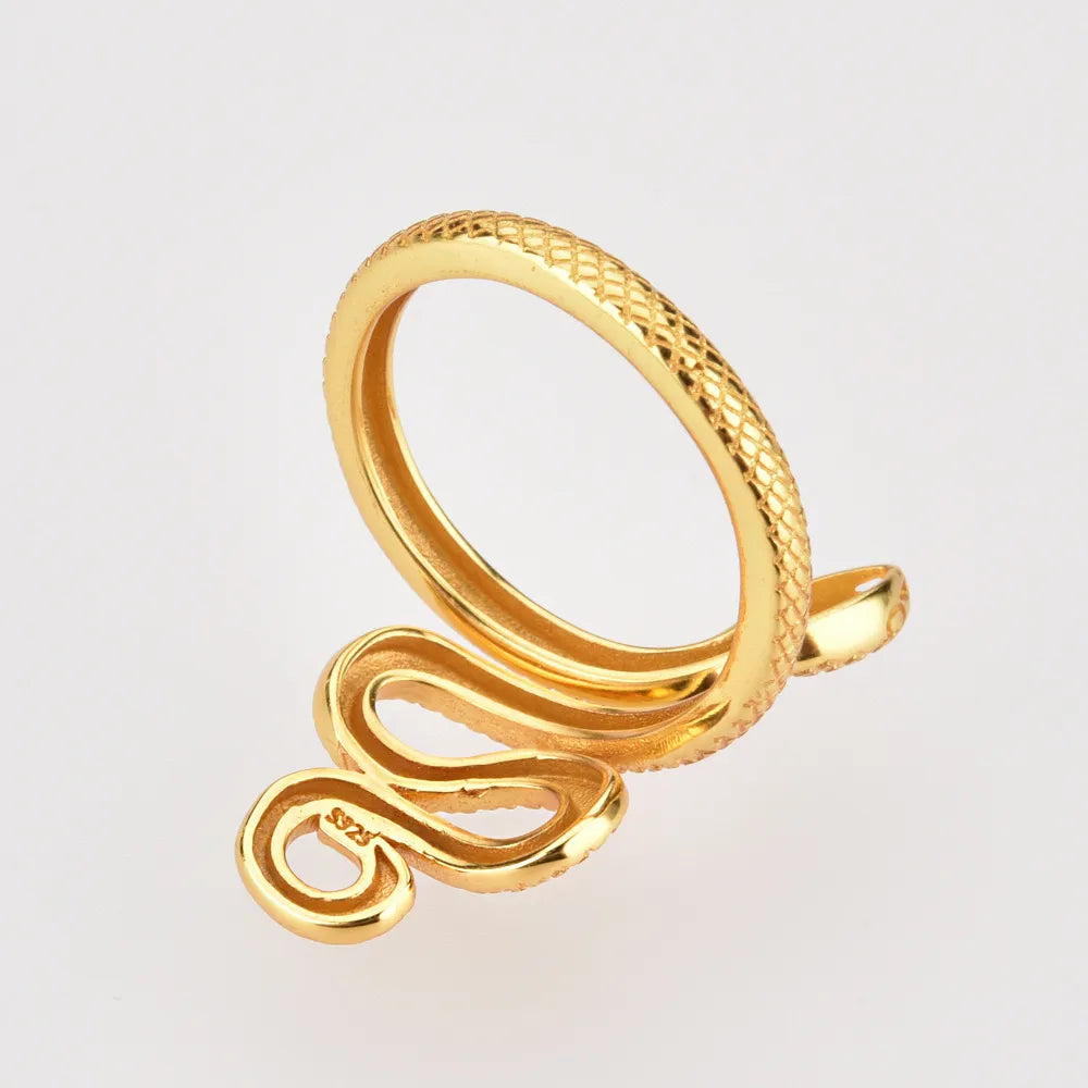 925 Sterling Silver Snake Shape Ring - V.I.P Digital Presence