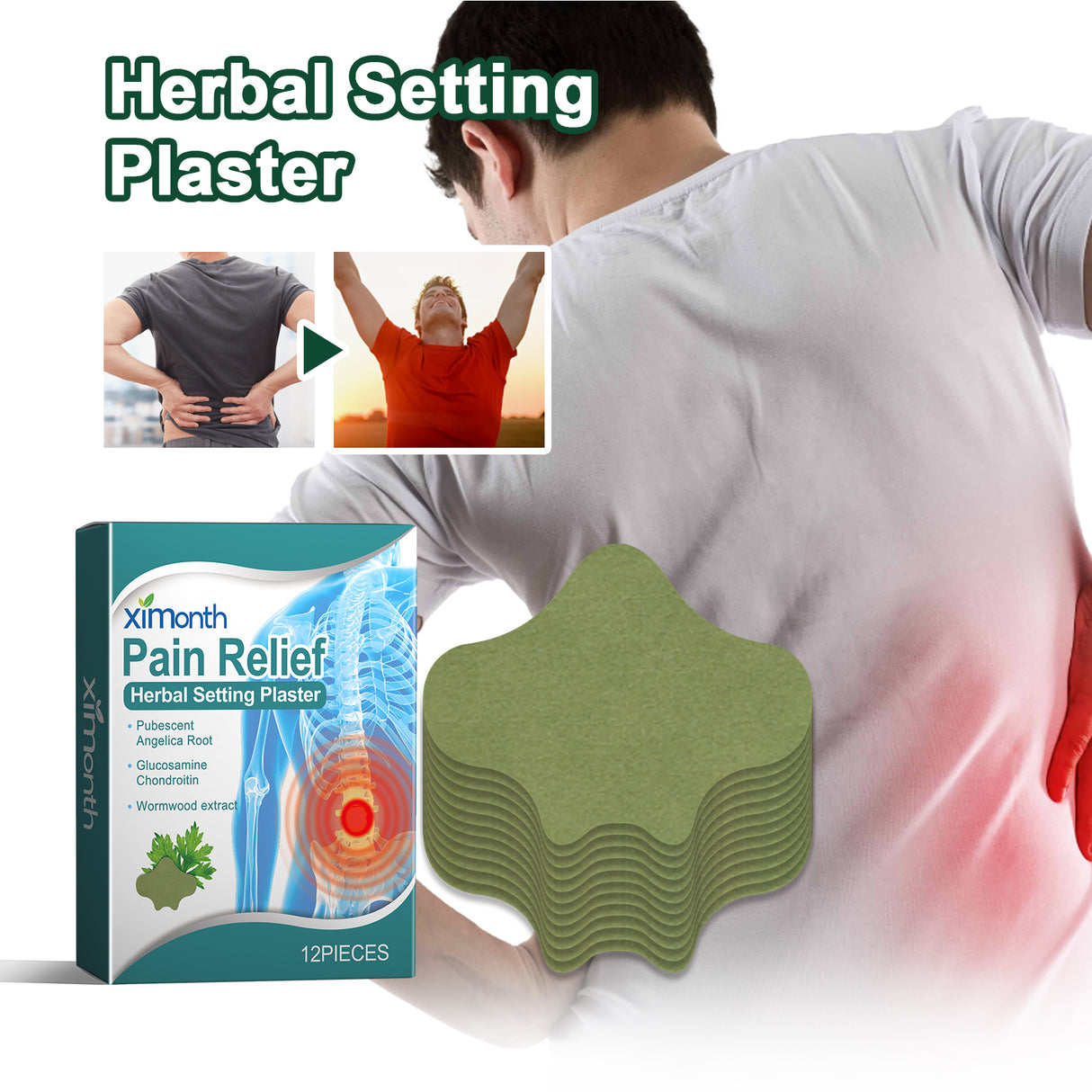 Herbal Setting Plaster, Relieve Aching Muscles And Bones From Sitting For A Long Time - V.I.P Digital Presence