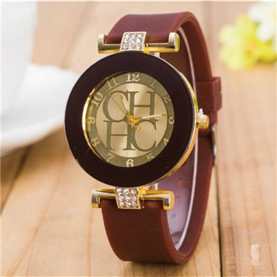 New simple leather Brand Geneva Casual Quartz Watch Women Crystal Silicone Watches Relogio Feminino Wrist Watch - V.I.P Digital Presence