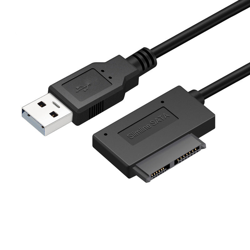 Notebook optical drive cable SATA to USB adapter cable 6+7P SATA to USB 2.0 easy drive cable adapter box - V.I.P Digital Presence