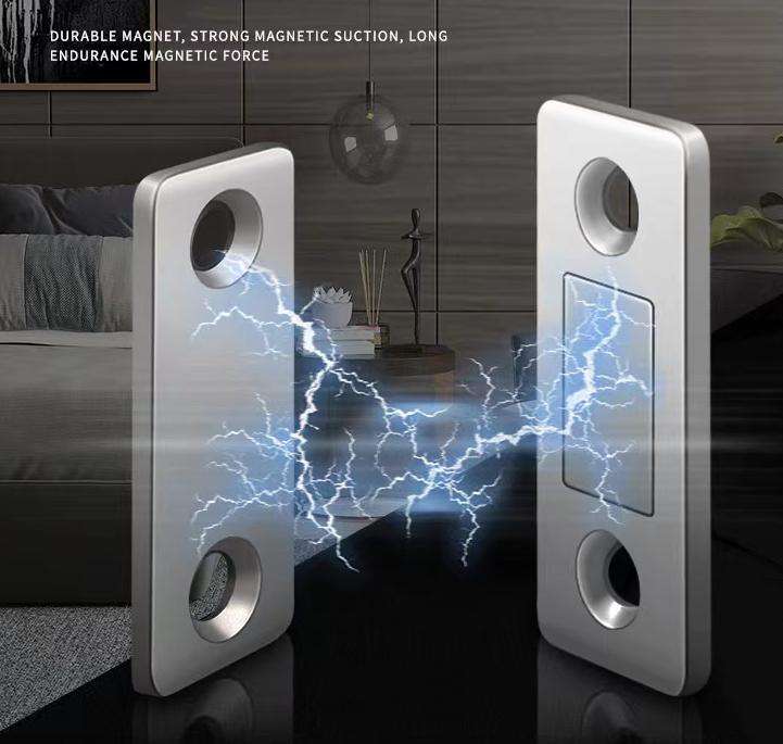 Punch Free Ultra-Thin Invisible Door Suction Sliding Door Wardrobe Door Magnetic Double Magnet Sliding Door Cabinet Strong Magnetic Absorption - V.I.P Digital Presence