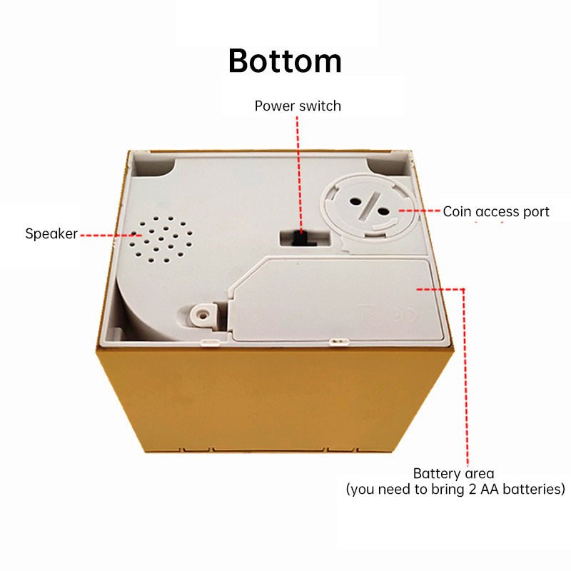 Automated Plastic Coin Bank in Panda/Cat Shape - Electronic Deposit, Savings for Kids, Great Gift - V.I.P Digital Presence
