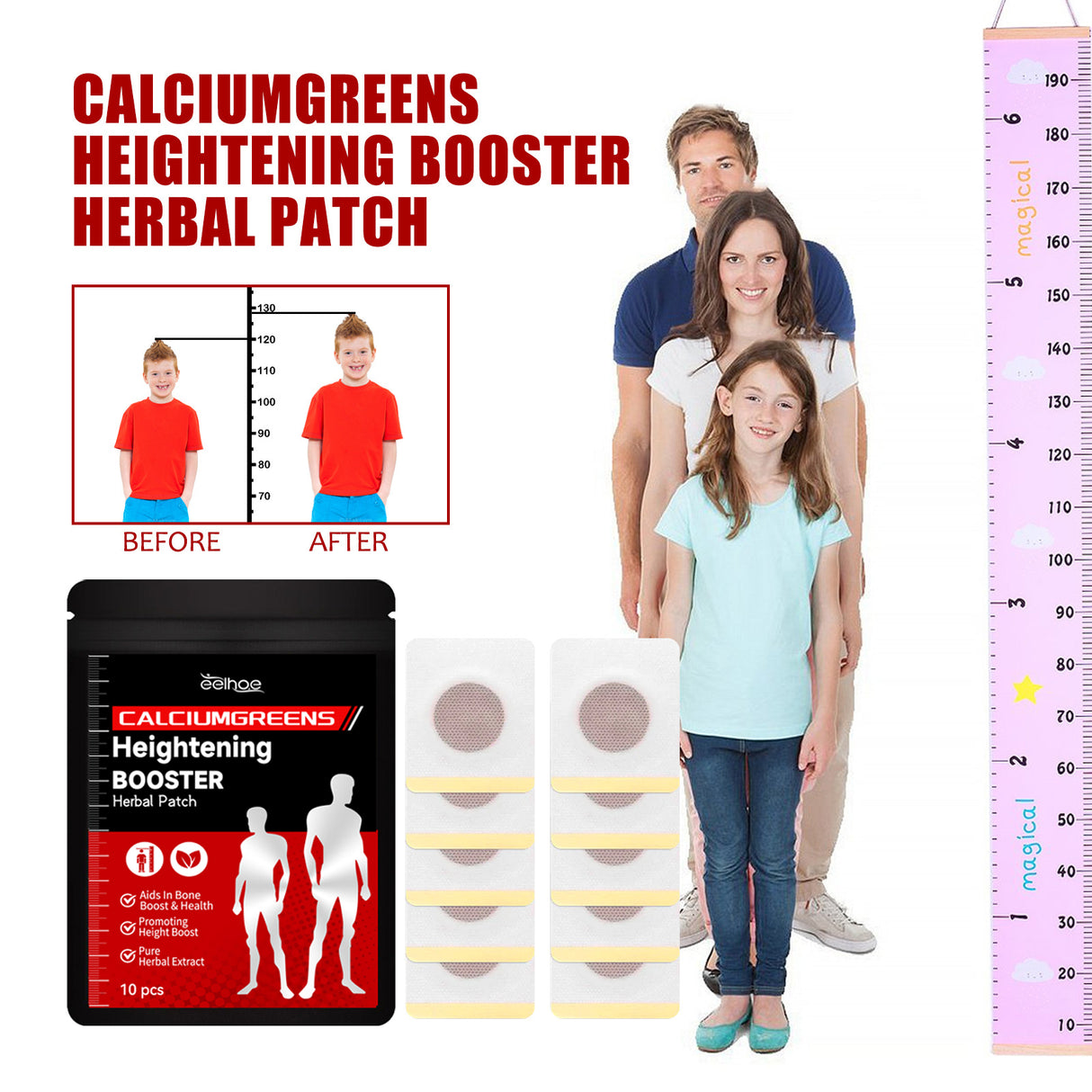 Herbal Boost Patch For Teenagers And Children Height Long Foot Care Boost Patch - V.I.P Digital Presence