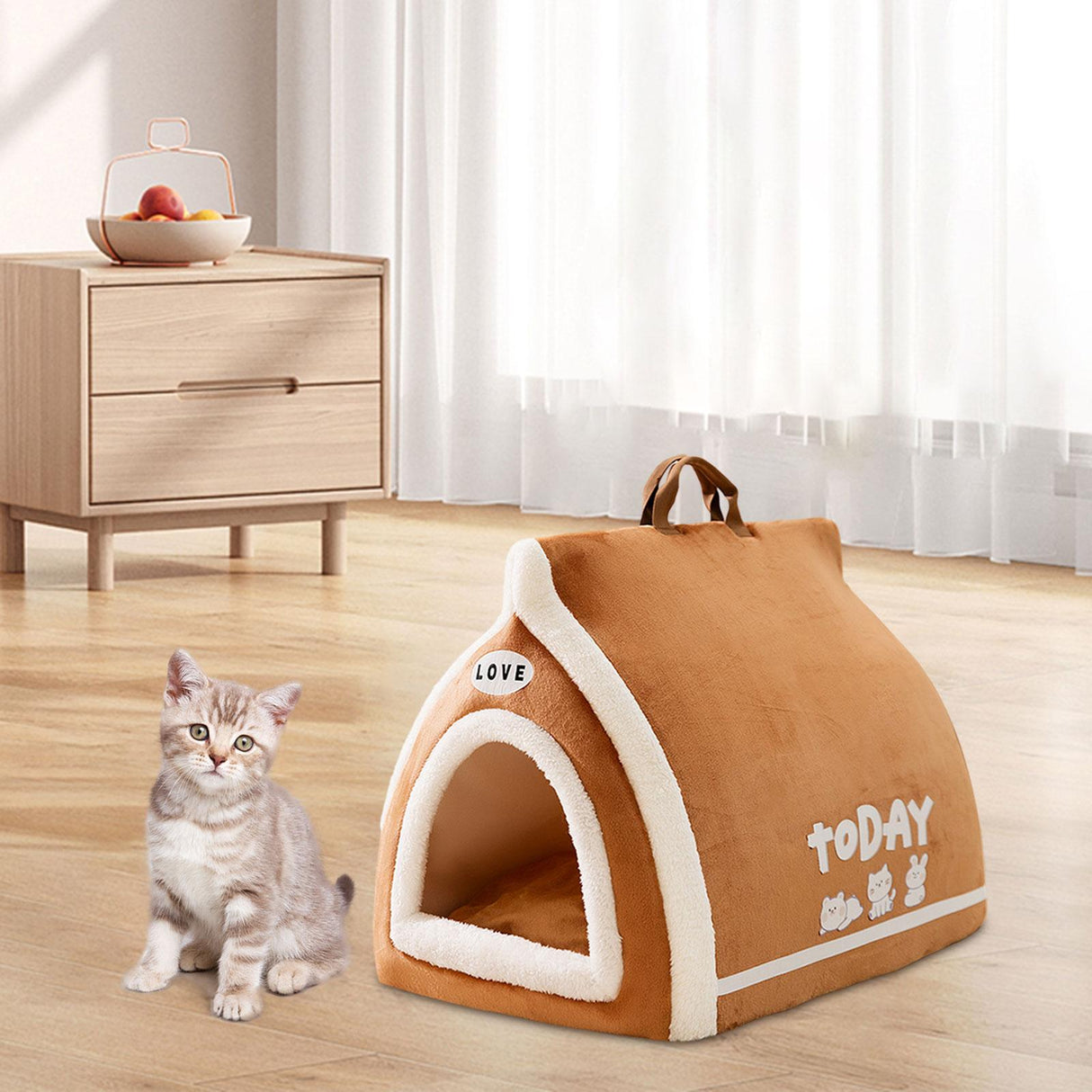Toast bread pet cat bed open semi closed autumn and winter warm cat bed dog bed cat bed - V.I.P Digital Presence