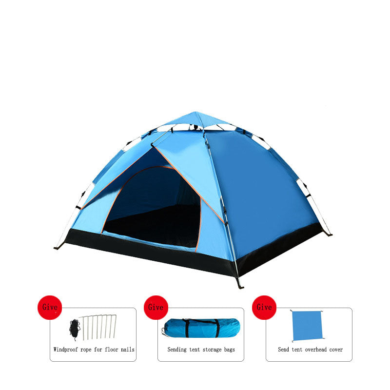 Outdoor Automatic Quick Open Tents Two Door Beach Camping Tent Breathable Rainproof And Sunscreen - V.I.P Digital Presence