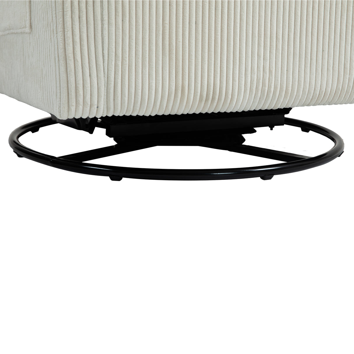 JiaDa Upholstered Swivel Glider.Flannel fabric.Rocking Chair for Nursery in Beige.Modern Style One Left Bag - V.I.P Digital Presence