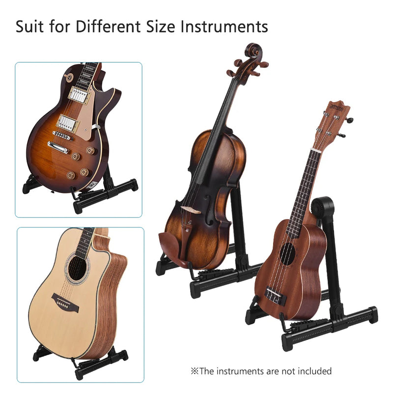 Professional Electric Guitar Stand Universal Folding Electric Acoustic Bass Stand A-Frame Musical Rack Holder Guitar Accessories - V.I.P Digital Presence