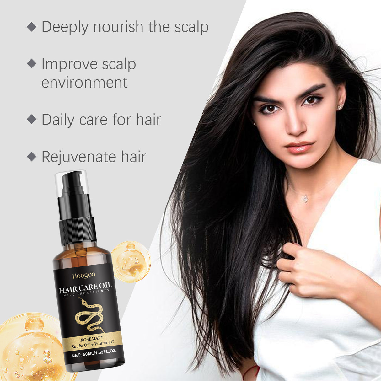 Hair Care Oil Rosemary Gentle Moisturizing Hair Care Soft Nourishing Hydrating Hair Care Essential Oil - V.I.P Digital Presence