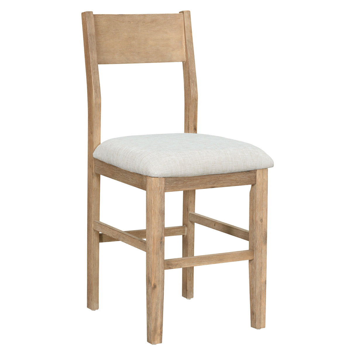 TOPMAX farmhouse countertop height 5-piece dining table set with 1 rectangular dining table and 4 brown dining chairs