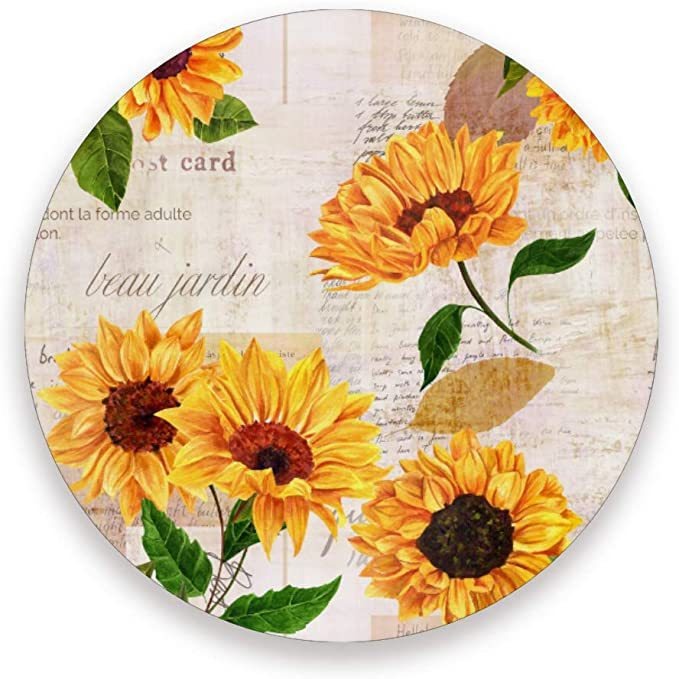 Hot selling circular ceramic meal mat, coaster printed with DIY pattern, heat insulation pad, anti slip pad - V.I.P Digital Presence