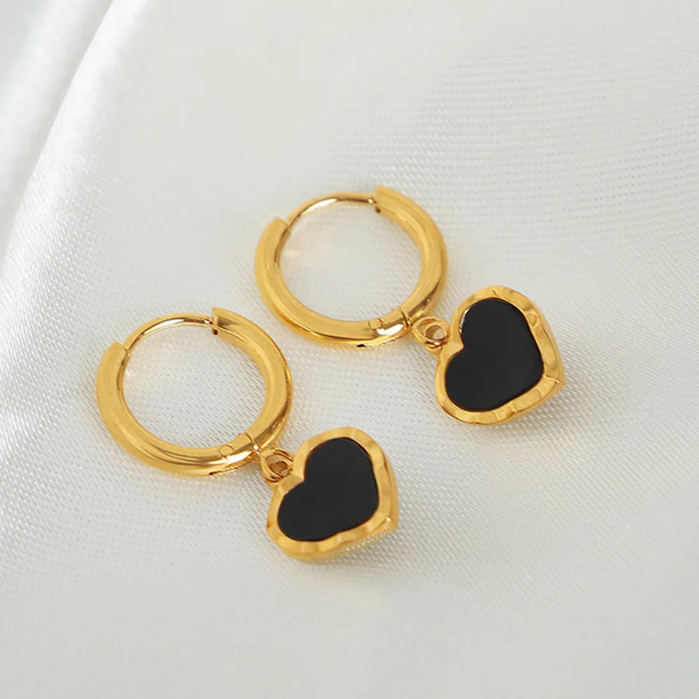18K Gold-Plated Heart Drop Earrings - V.I.P Digital Presence