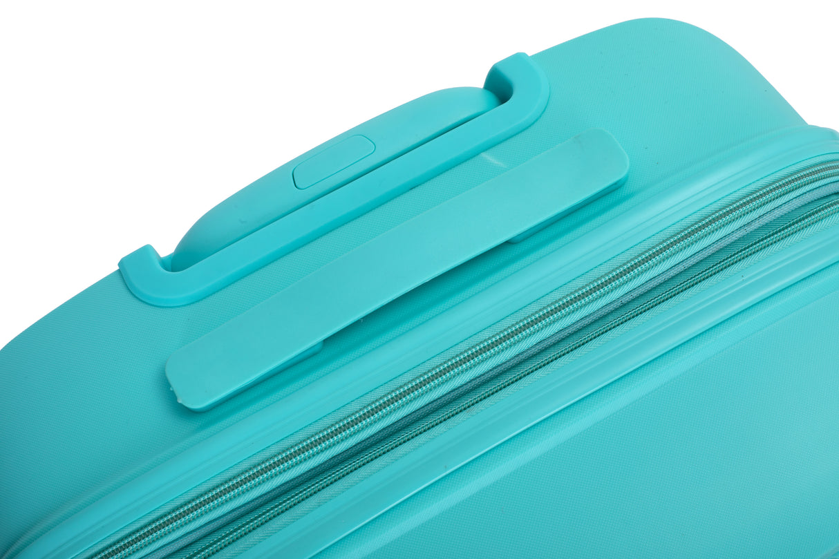 Expandable Hardshell Suitcase Double Spinner Wheels PP Luggage Sets Lightweight Durable 3-Piece Set (20/24/28) , Lake Blue