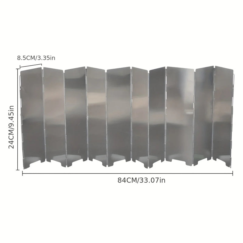 10 Plates Foldable Gas Stove Windshield Outdoor Camping Cooking Burner Windproof Screen Aluminium Alloy Outdoor Stove Wind Shield - V.I.P Digital Presence