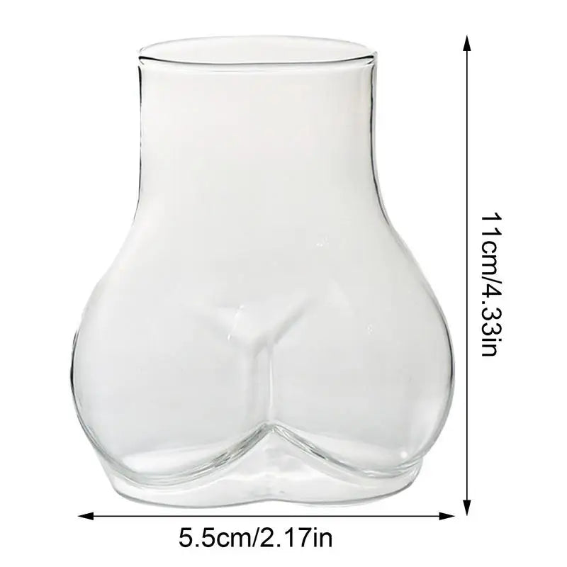 creative Butt Drinking Glass Borosilicate Glass Transparent Butt Drinking Cup Funny Glass Cup For Holiday Thick Coffee Mug - V.I.P Digital Presence