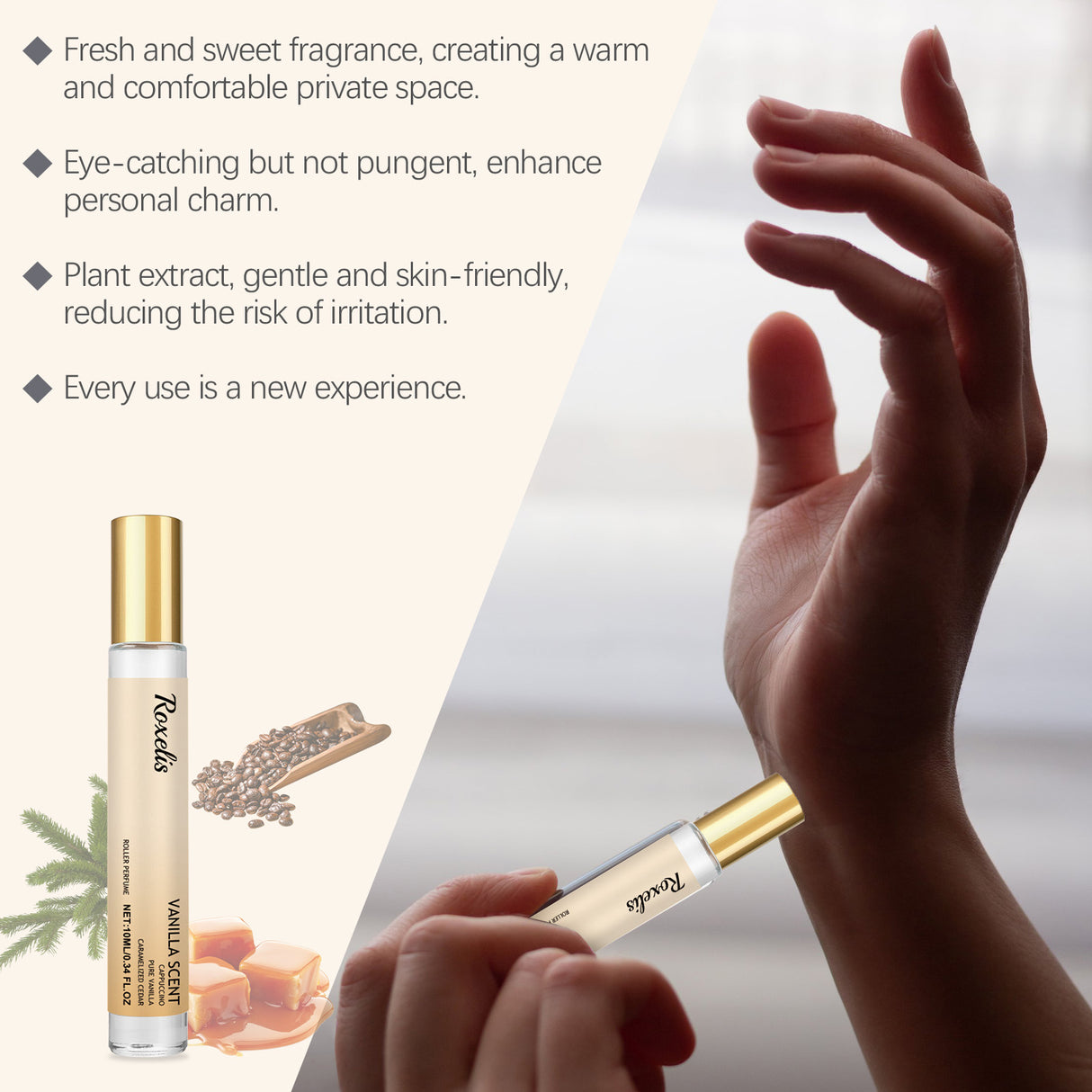 Charming Rolling Perfume Charming Lasting Light Fragrance Fresh Cappuccino Charm Stay Fragrance Convenient Rolling Perfume - V.I.P Digital Presence
