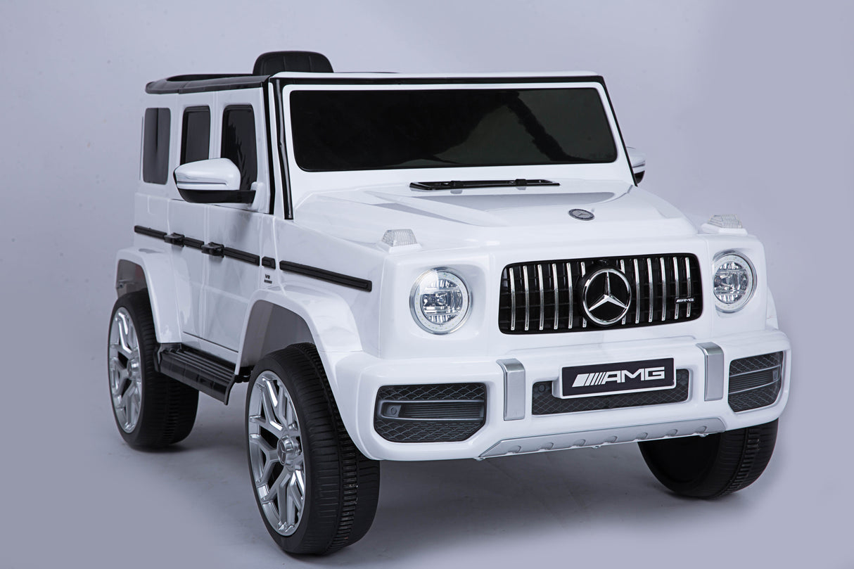 Mercedes Benz G63 Children's Electric Vehicle with Remote Control 12V Music, Horn, Spring Suspension, Safety Lock and License - V.I.P Digital Presence