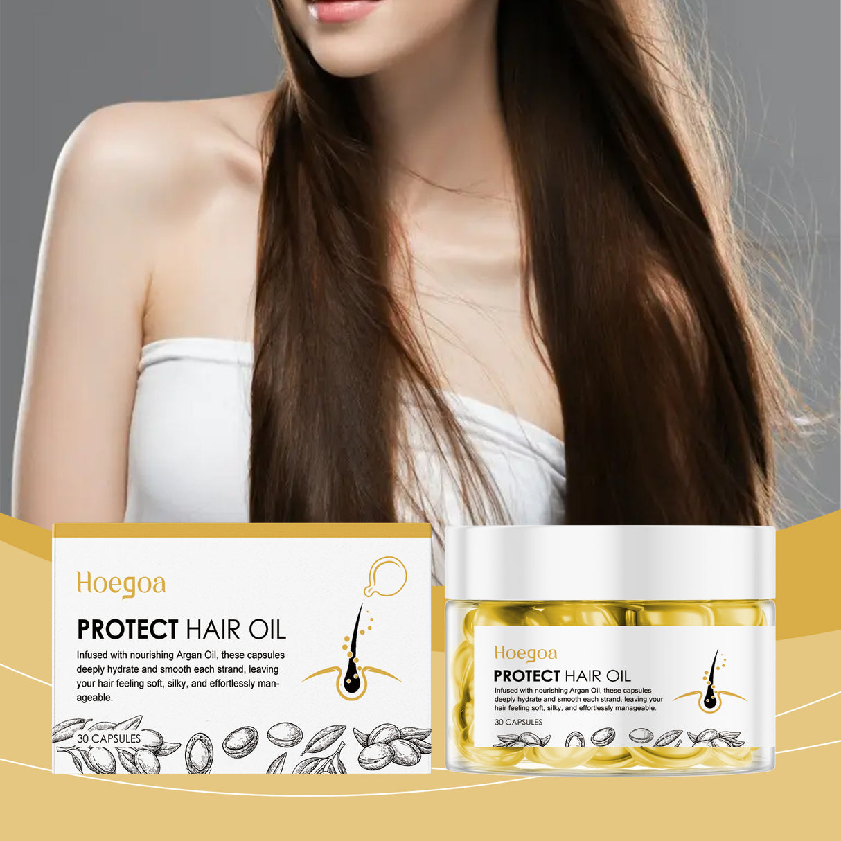 Morocco Hair Care Essential Oil Capsules Improve Dry Hair And Irritated Hair, Soft And Moisturizing Hair Care Essential Oil - V.I.P Digital Presence