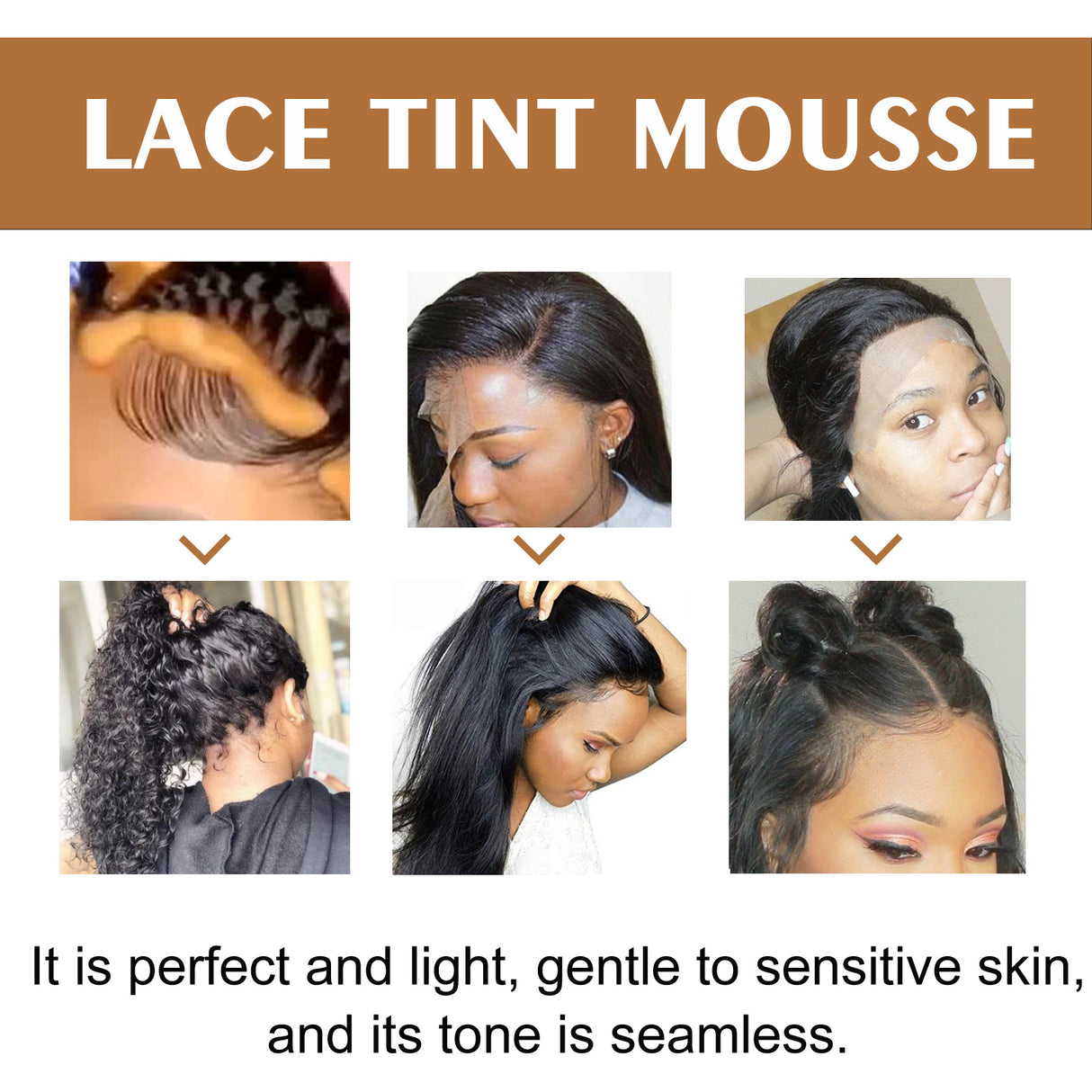 Lace Tint Mousse, No Damage Hair Easy To Color Wig Color Disposable Hair Conditioner - V.I.P Digital Presence