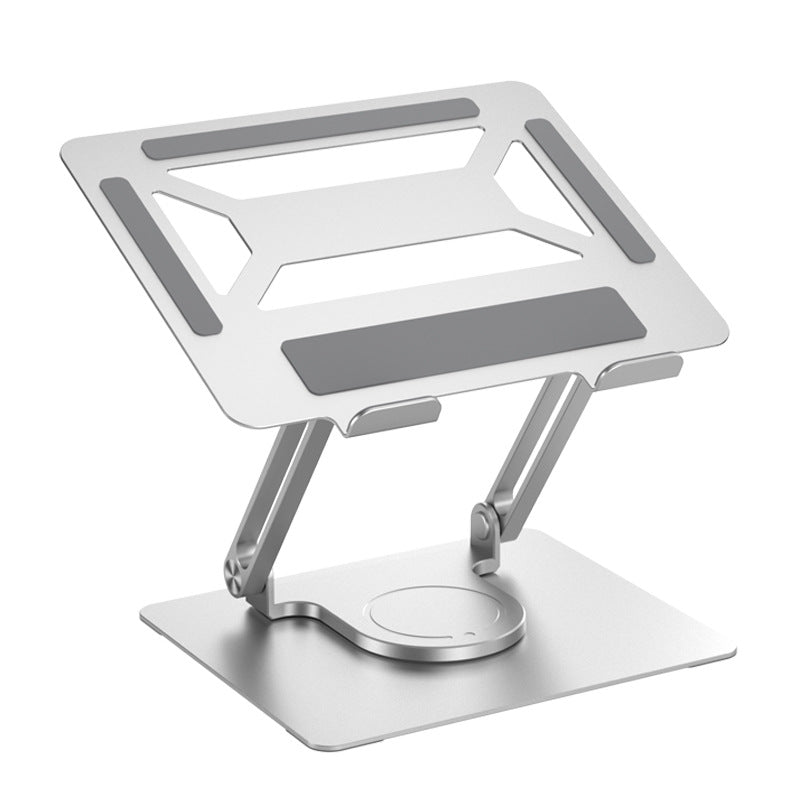 Soporte de aluminio para portátil de oficina, soporte de refrigeración para computadora, doble poste, plegable, rotación continua de 360 grados