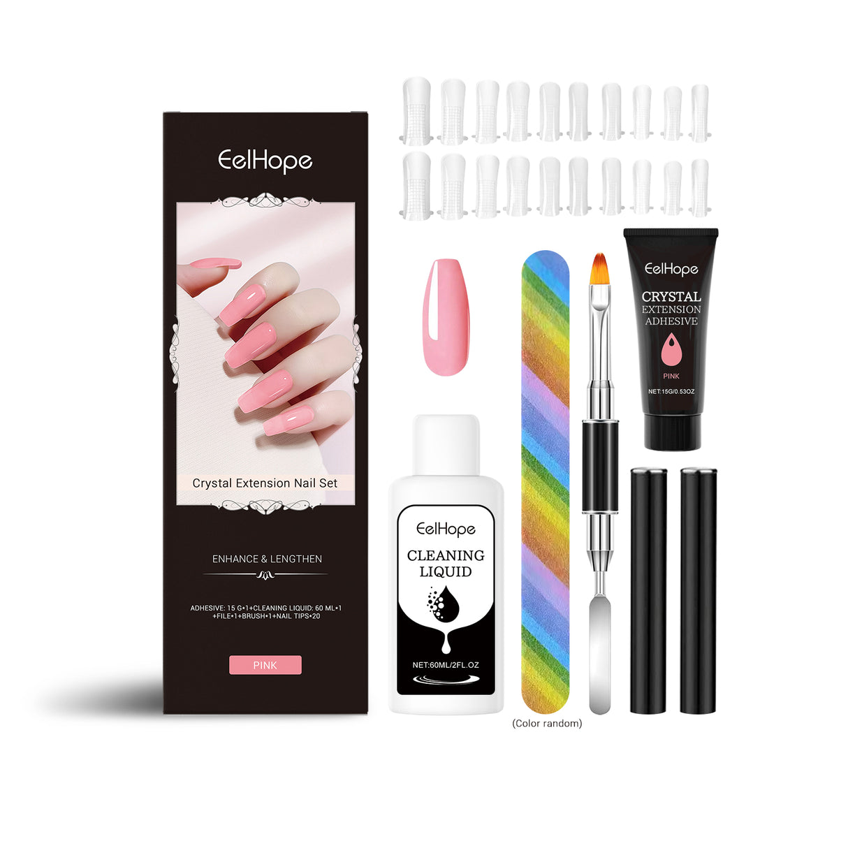 Crystal Extension Nail Set Nail Glue Simple Style Natural Three-Dimensional Modeling Nail Tool Set