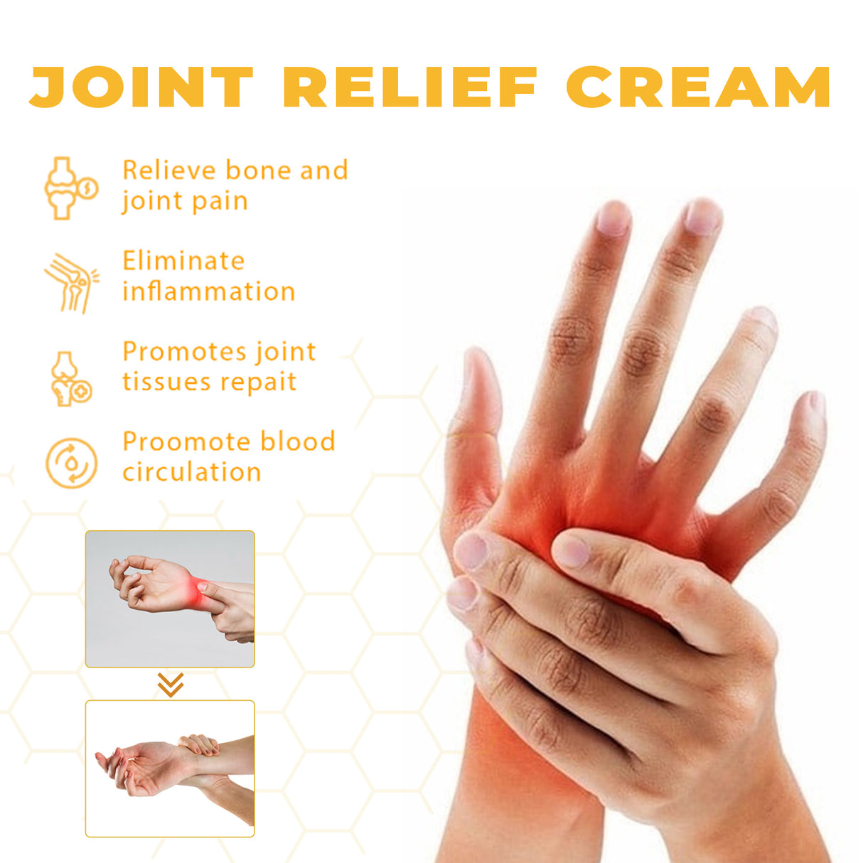 Bee Venom Joint Care Cream Relieves Knee Joint Pain And Discomfort By Massaging Body Joint Care Cream - V.I.P Digital Presence