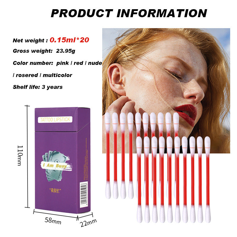 Cigarette Case Cotton Swab Lip Glaze Dyed Lip Liquid Disposable Non-Stick Cup Liquid Lipstick - V.I.P Digital Presence