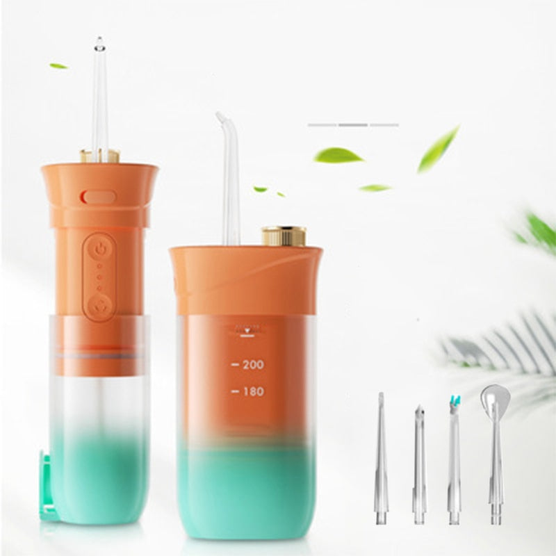 Portable Oral Flusher Mini Water Toothpick Teeth Cleaner Dental Flusher Oral Teeth Cleaner Water Pulse Large-Volume 200ml - V.I.P Digital Presence