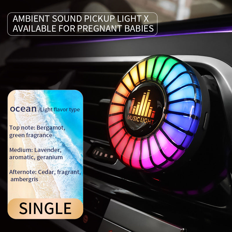 Car aromatherapy air outlet atmosphere light Car sound pickup light Car perfume voice-controlled rhythm light - V.I.P Digital Presence