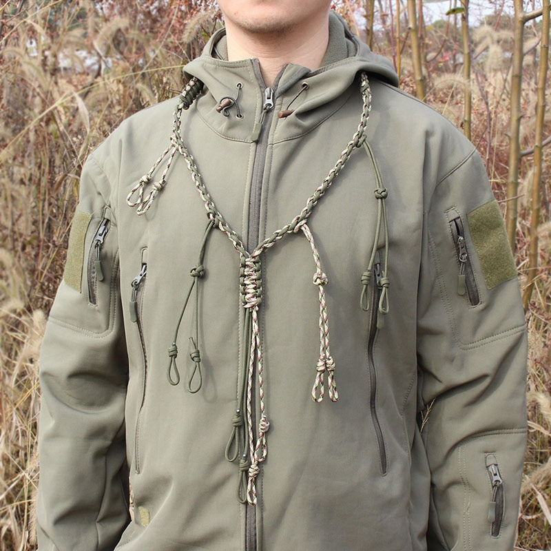 Hunting Decoy Rope Hunting Duck Call Lanyard Cord Hunter Game Whistle Lanyard Hunting Decoy Rope with 12 Adjustable Loops Rings - V.I.P Digital Presence