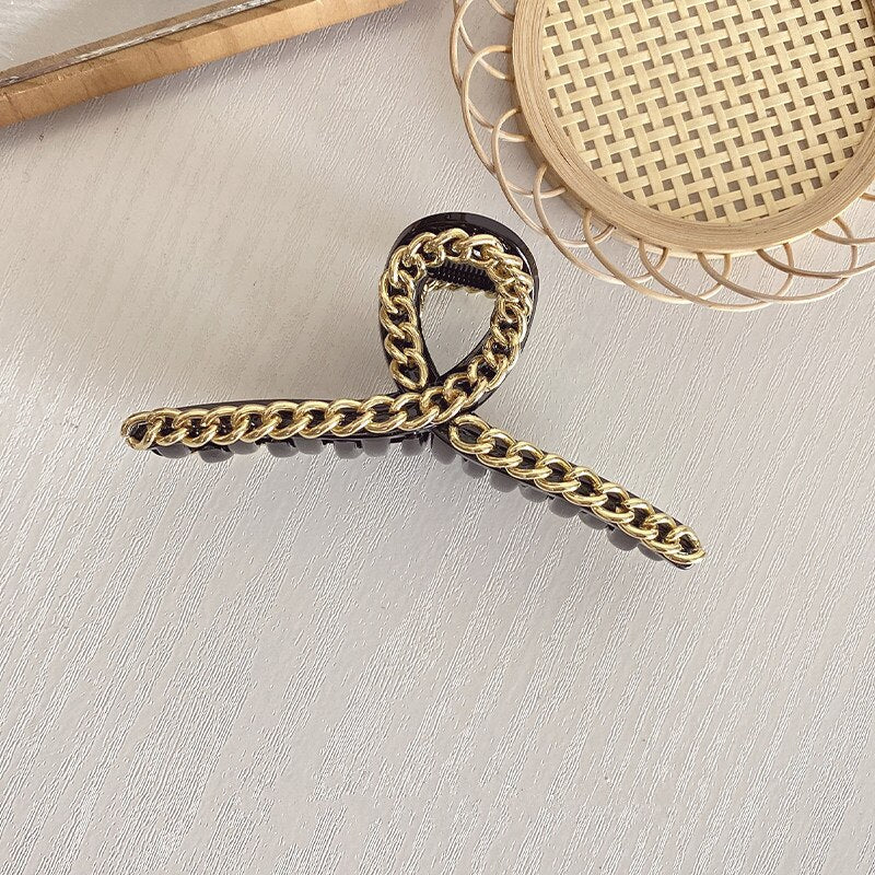 Women Girls Fashion Transparent Hair Claws Hair Clips Hair Accessories Elegant korean Style Women Big Size Chain Headwear - V.I.P Digital Presence