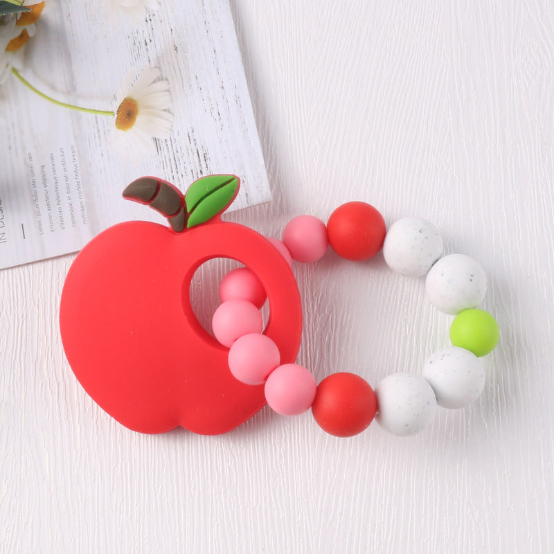 New baby cartoon fruit bracelet molar bracelet chewing teeth gum baby teething comfort toy