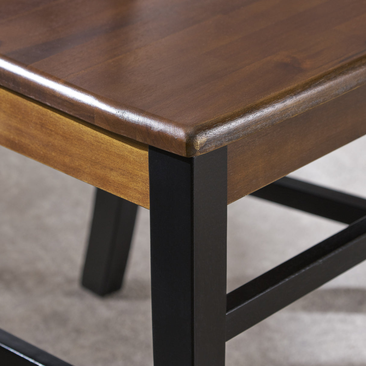 Roshan Farmhouse Acacia Wood Dining Chairs, Black / Walnut (Set of 2) - V.I.P Digital Presence