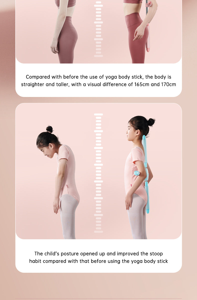 Adjustable open back shoulder stick correct hunchback correction cross yoga stick for corrective posture - V.I.P Digital Presence