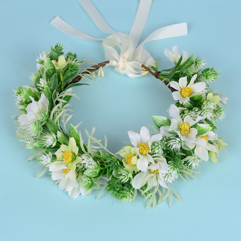 Hawaiian Seaside Tourist Holiday Wreath Headwear EuAmerican Fairy Girl Headwear Wreath - V.I.P Digital Presence