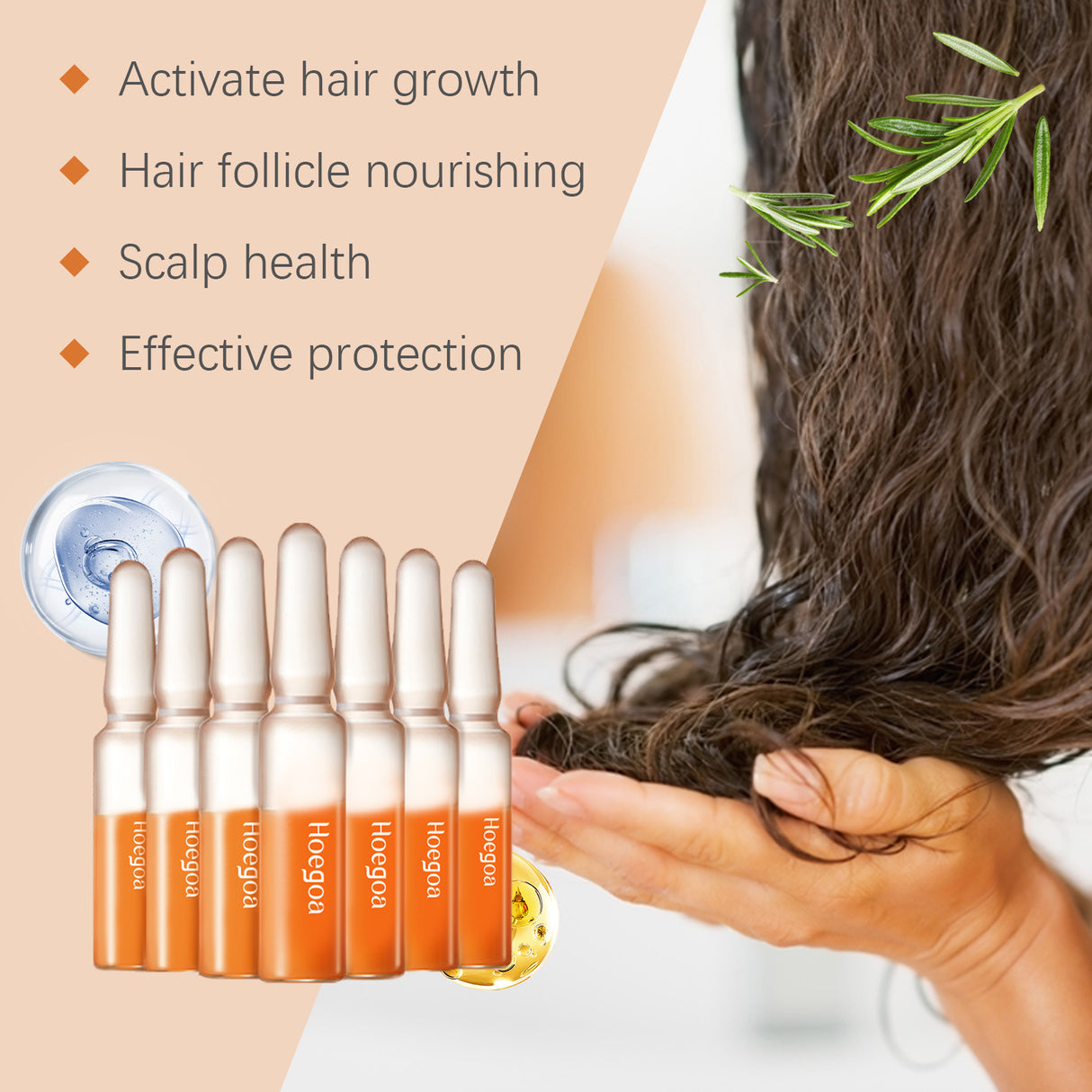 Hair Regrowth Ampoules, Nourish The Scalp To Promote Germinal Nourish Hair Follicle Health Care Essence - V.I.P Digital Presence