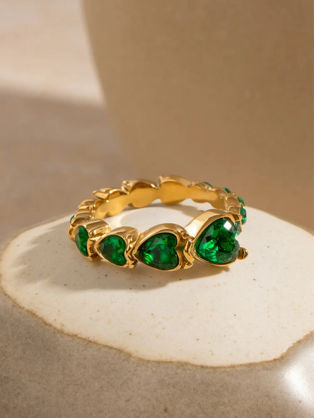 Stainless Steel Heart Rhinestone Ring - V.I.P Digital Presence