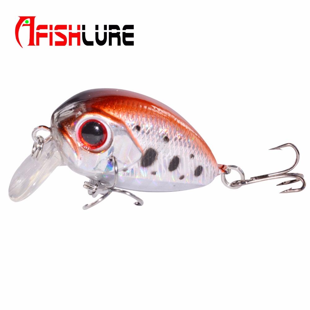AFISHLURE 36mm 3.5g Crank Bait Hard Plastic Artificial Fishing Lure Fake carp Pesca Wobbler Leurre Peche Isca