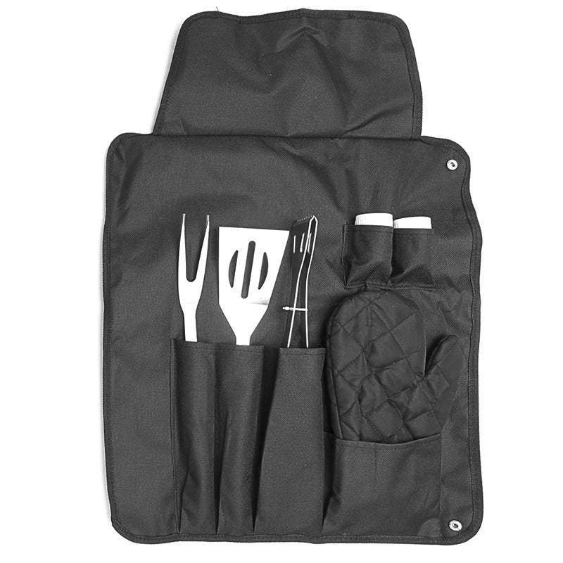 Stainless Steel Grill Apron Multifunctional Grill 6 Piece Set Outdoor Tool Combination - V.I.P Digital Presence