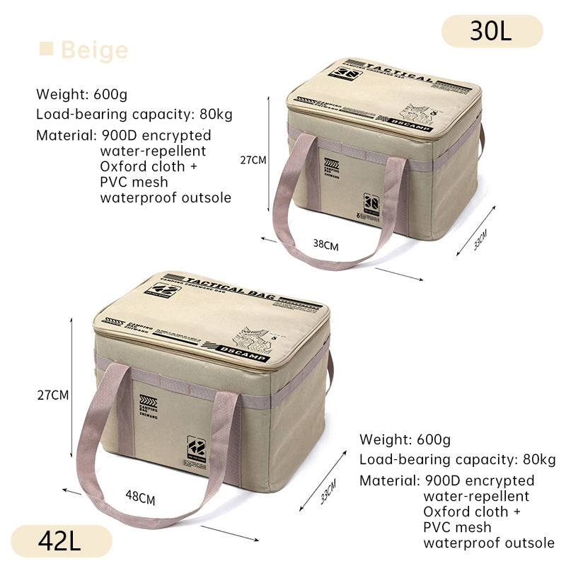 Outdoor storage bag, large - capacity foldable storage box, camping gear for picnic, portable, water - resistant - V.I.P Digital Presence