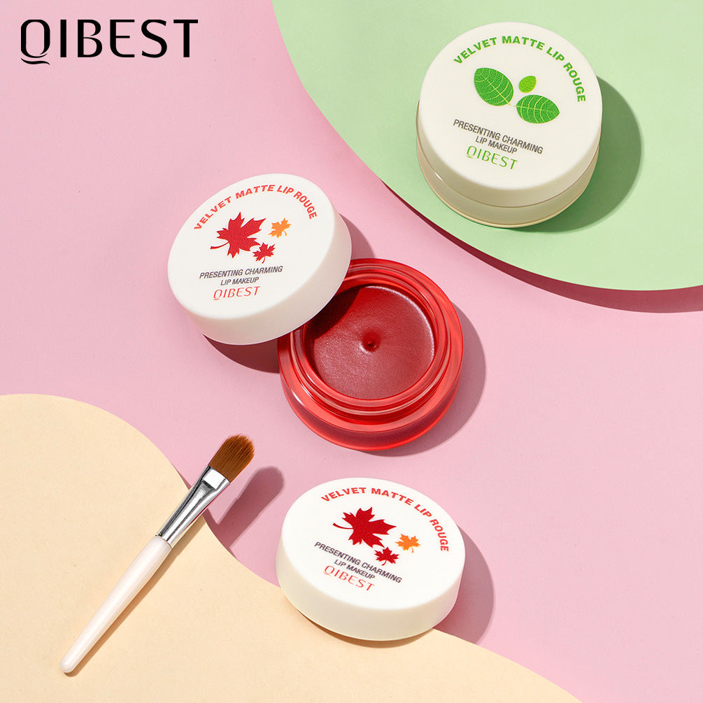 QIBEST Air Matte Lip Mud Matte Soft Waxy Canned Lip Mud Cloud Velvet Lip Glaze Is Not Easy To Fade With Lip Brush - V.I.P Digital Presence