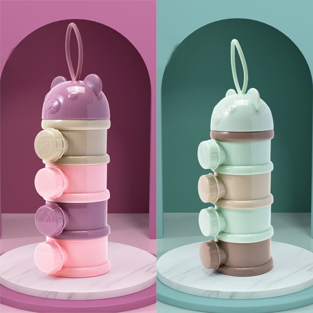 4 Layers Formula Container Large-capacity Baby Formula Dispenser Infant Milk Powder Storage Box Food Container Snack Cups - V.I.P Digital Presence