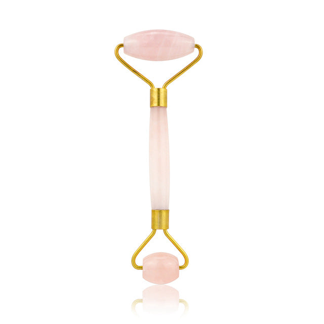 Natural Rose Quartz Facial Massage Crystal Stone Body Jade Massager Derma Roller Skincare Ice Roller Wrinkle Removal Beauty Tool - V.I.P Digital Presence