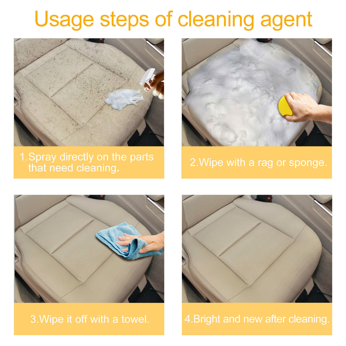 Car Interior Foam Cleaner, Wash Free Decontamination Seat Ceiling Instrument Panel Foam Cleaner - V.I.P Digital Presence