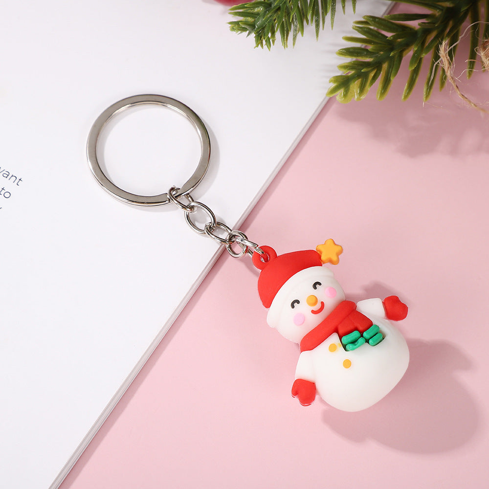 Christmas series keychains cute cartoon soft rubber dolls creative three-dimensional Santa Claus pendants small gifts - V.I.P Digital Presence